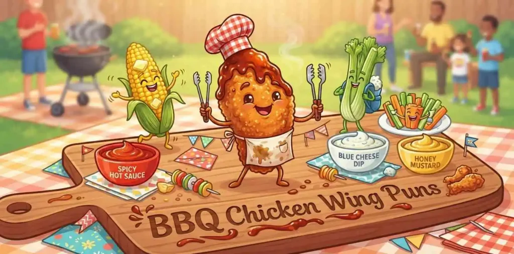 Chicken wings BBQ scene