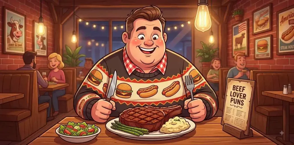 Funny beef lover character