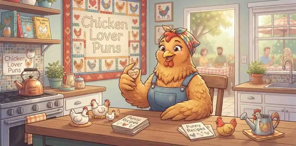 Cute chicken lover characters