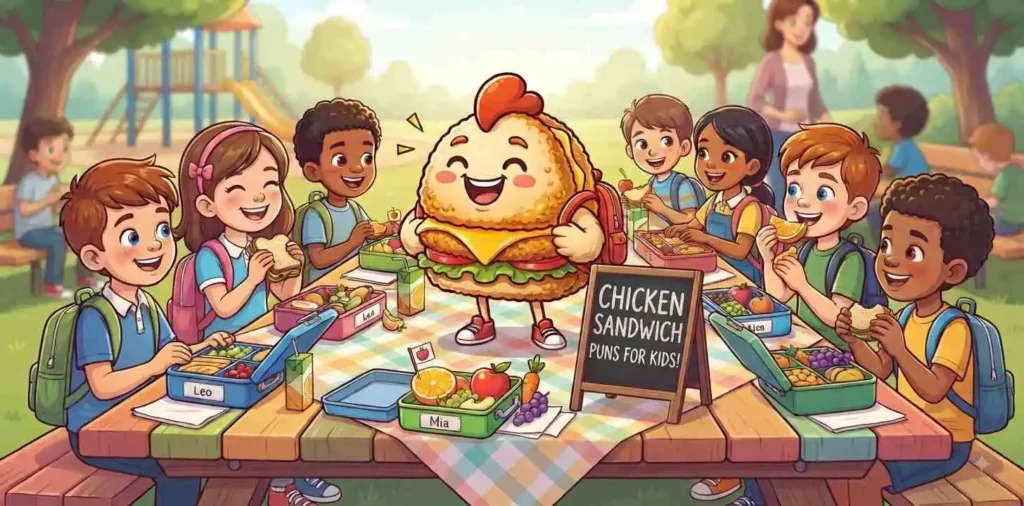 Kids chicken sandwich lunch