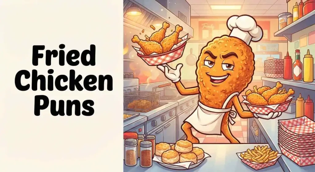 Funny fried chicken chef