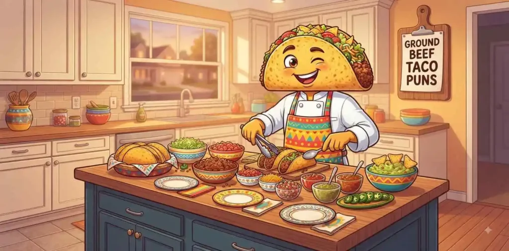 Funny taco character