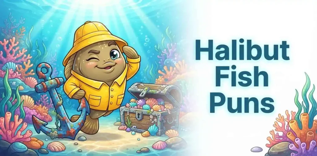 Halibut fish underwater scene