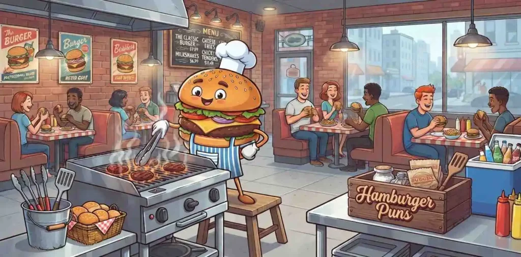 Hamburger party scene