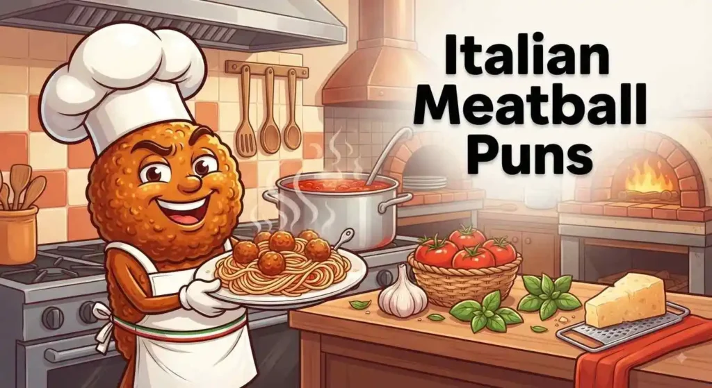 Funny Italian meatball chef