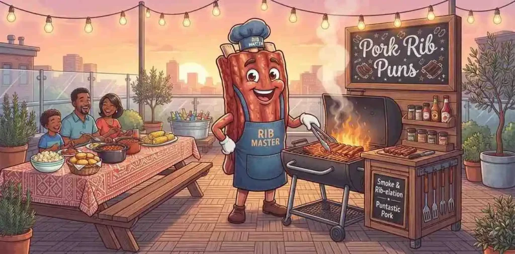 Pork ribs BBQ scene