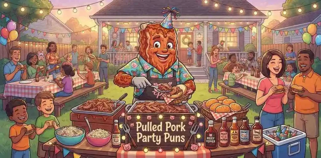 Pulled pork party scene