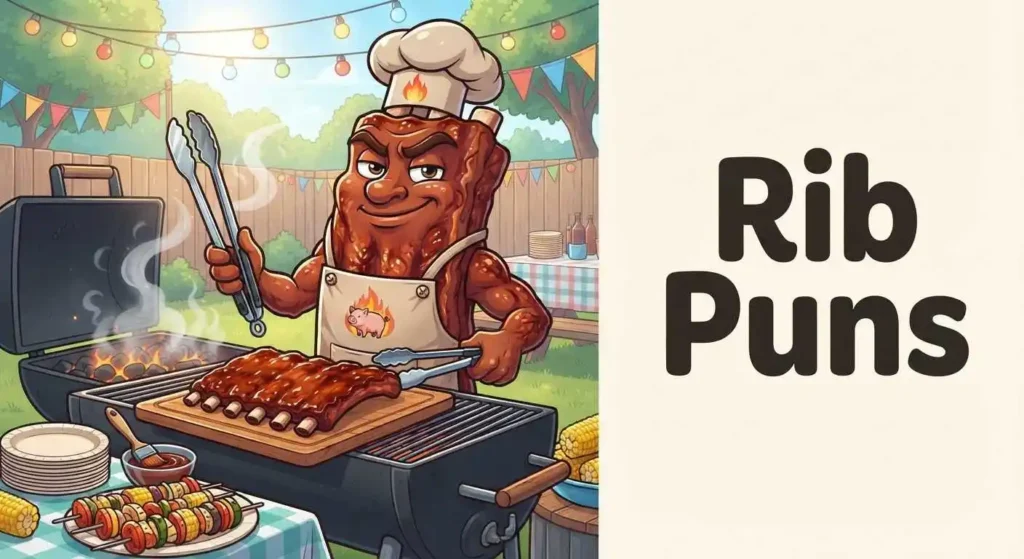 Funny ribs at BBQ