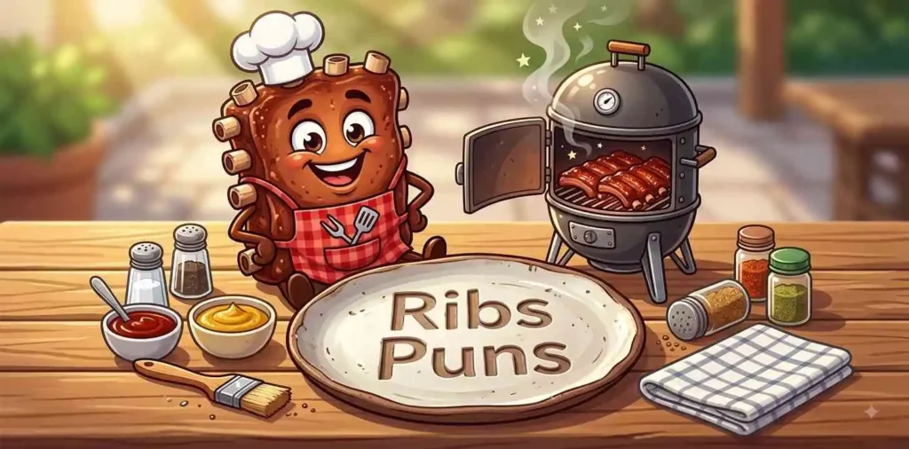 Funny smoked ribs character