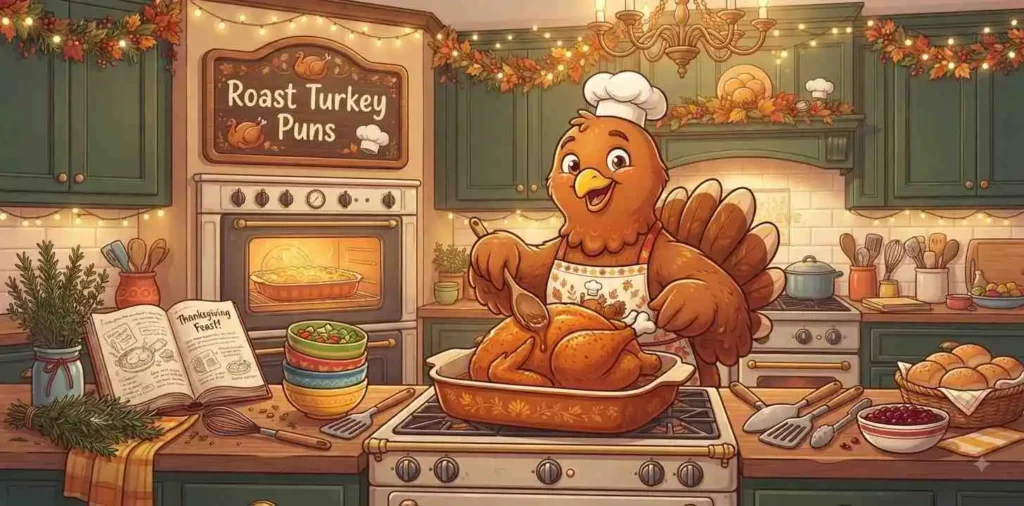 Roast turkey cooking