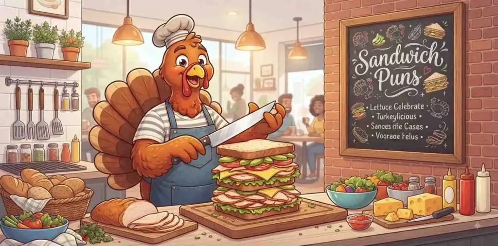 Turkey sandwich scene