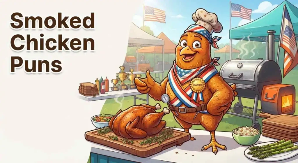 Funny smoked chicken BBQ