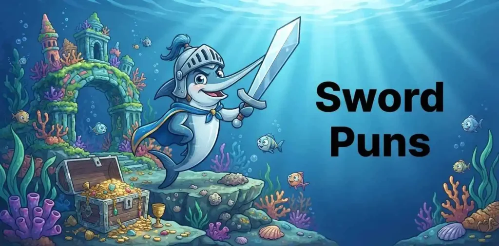 Funny swordfish with sword