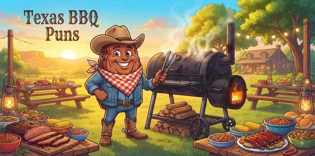 Cowboy brisket BBQ scene