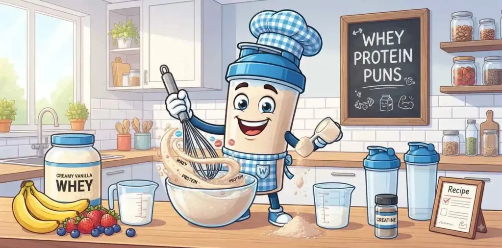 Whey protein shake character