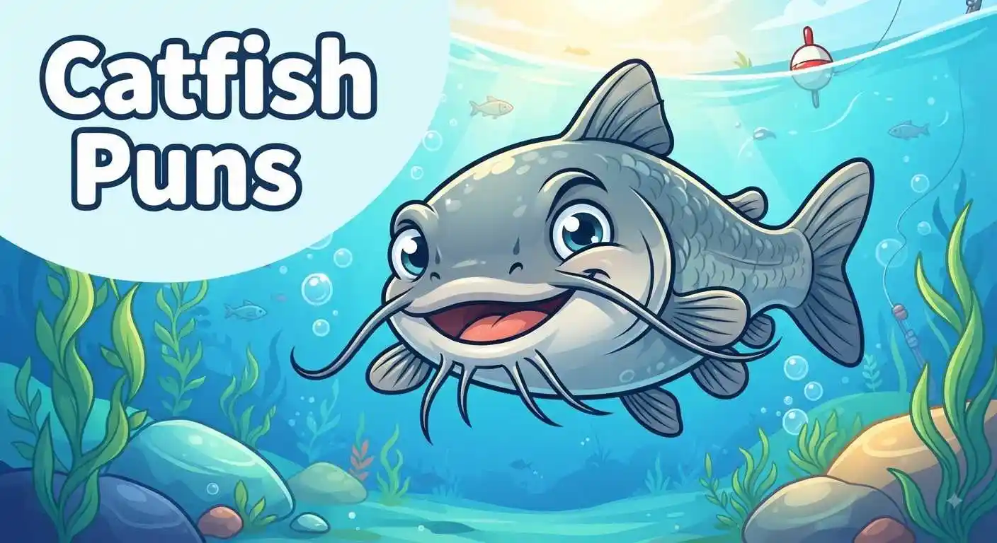 Funny catfish underwater scene
