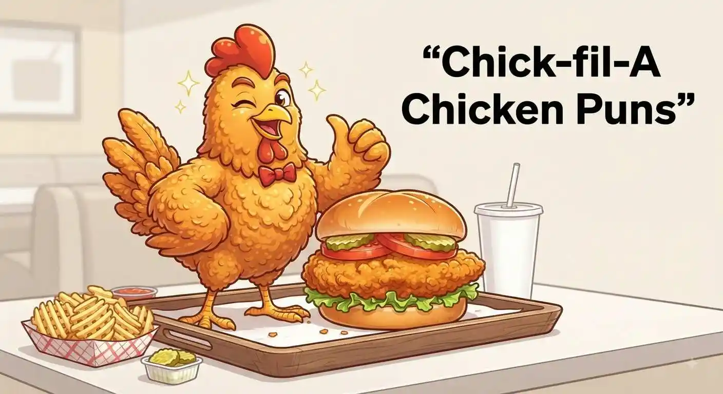 Funny cartoon chicken with sandwich