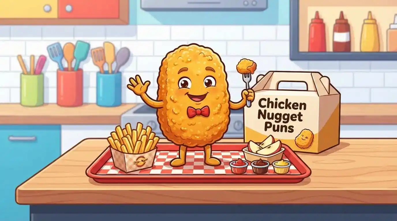 Cute chicken nugget mascot