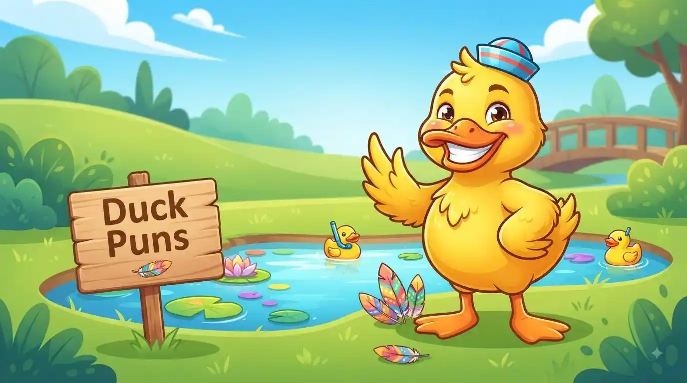 Cute duck with humor