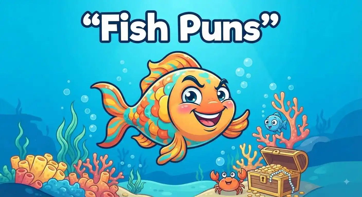 Funny fish underwater scene