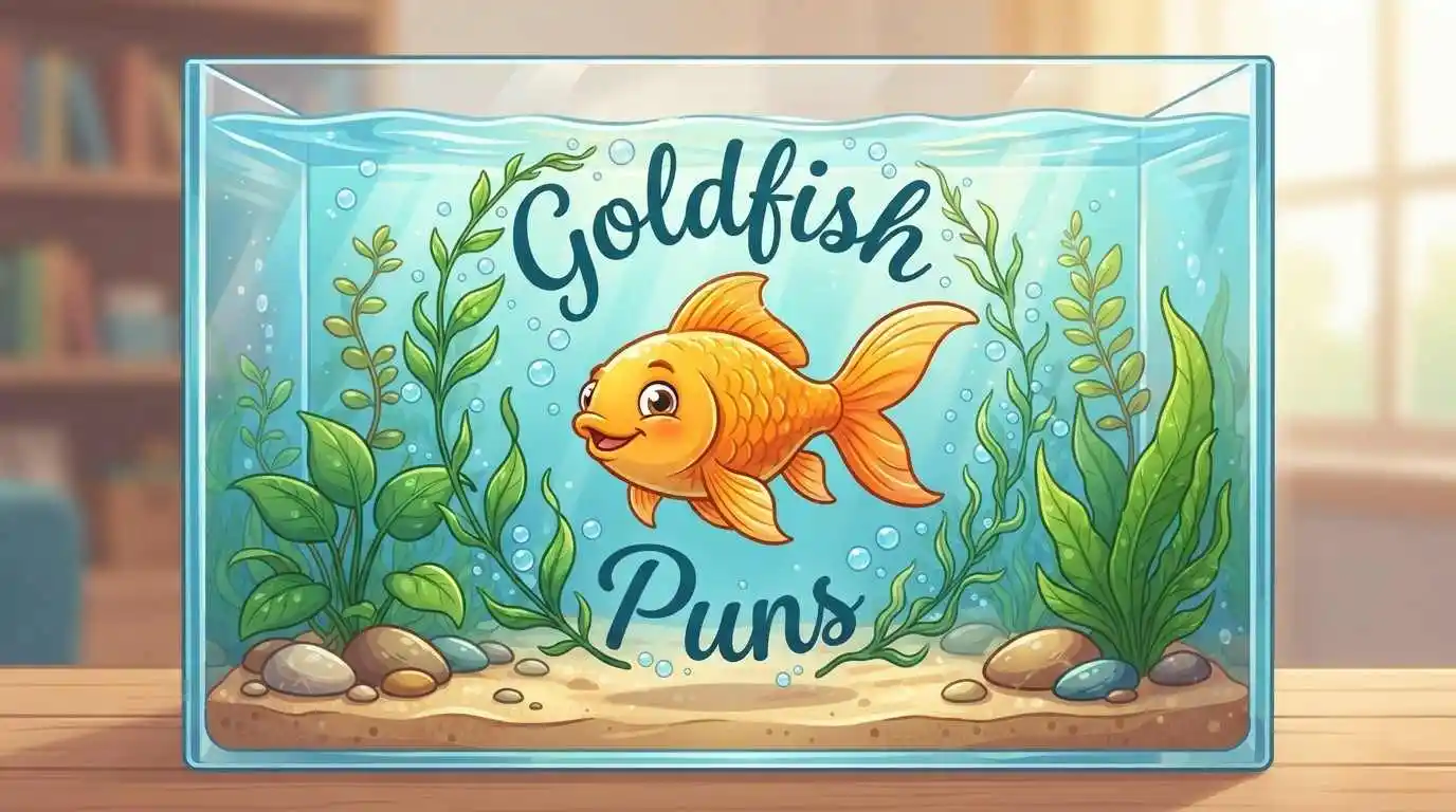Funny goldfish illustration