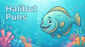 Funny halibut with pun