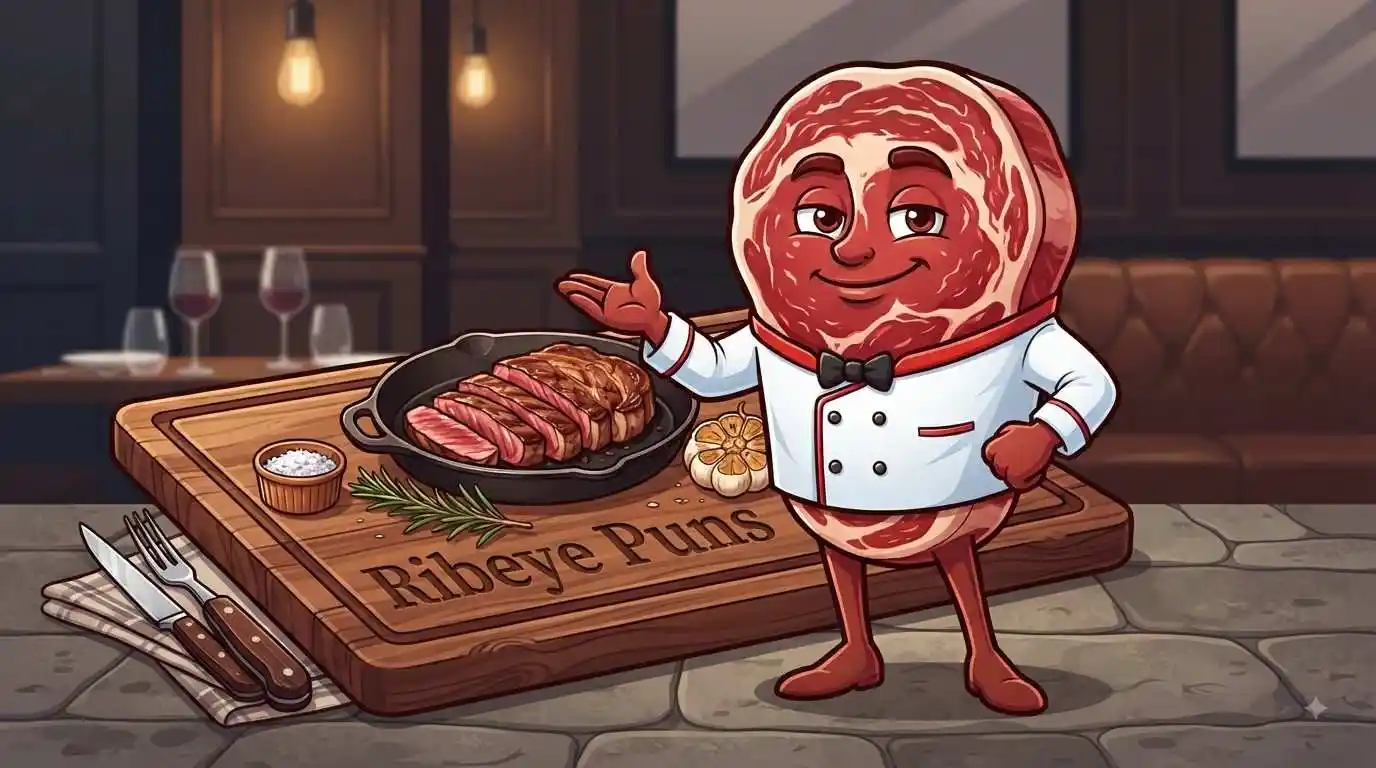 Funny ribeye steak theme