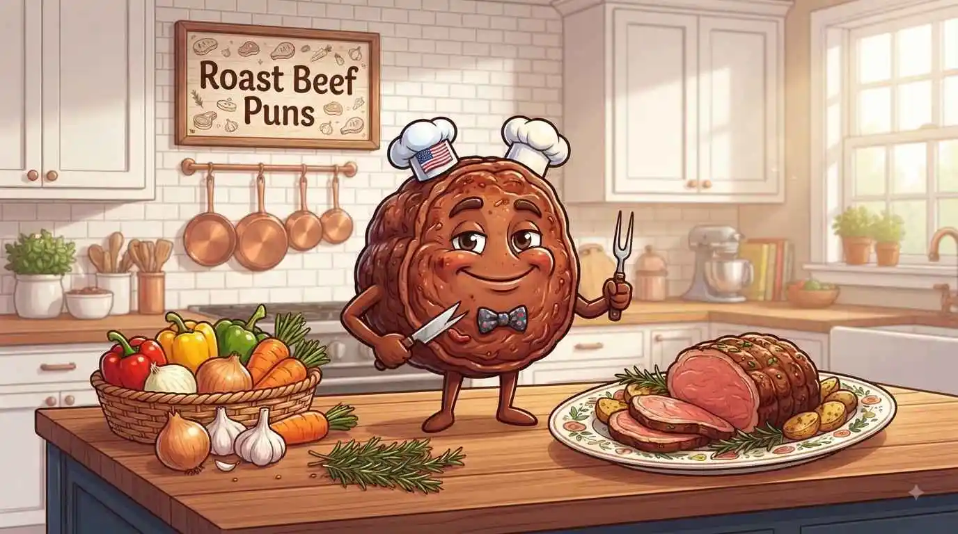 Funny roast beef character