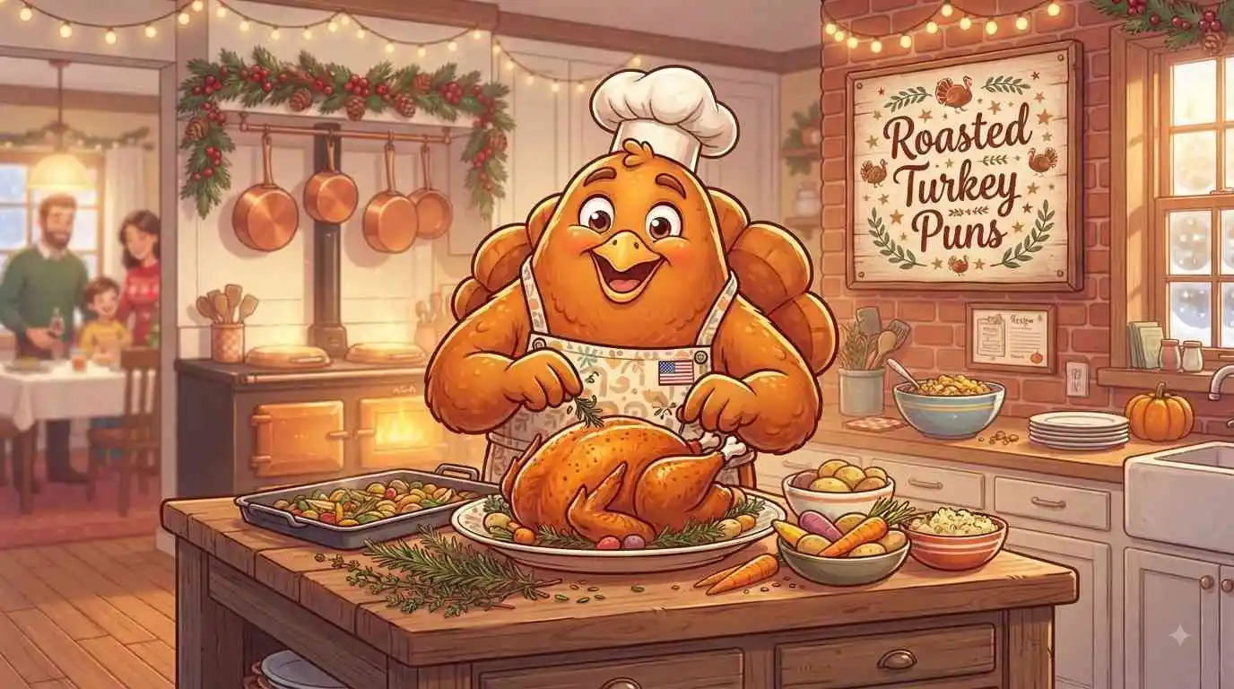 Funny roasted turkey
