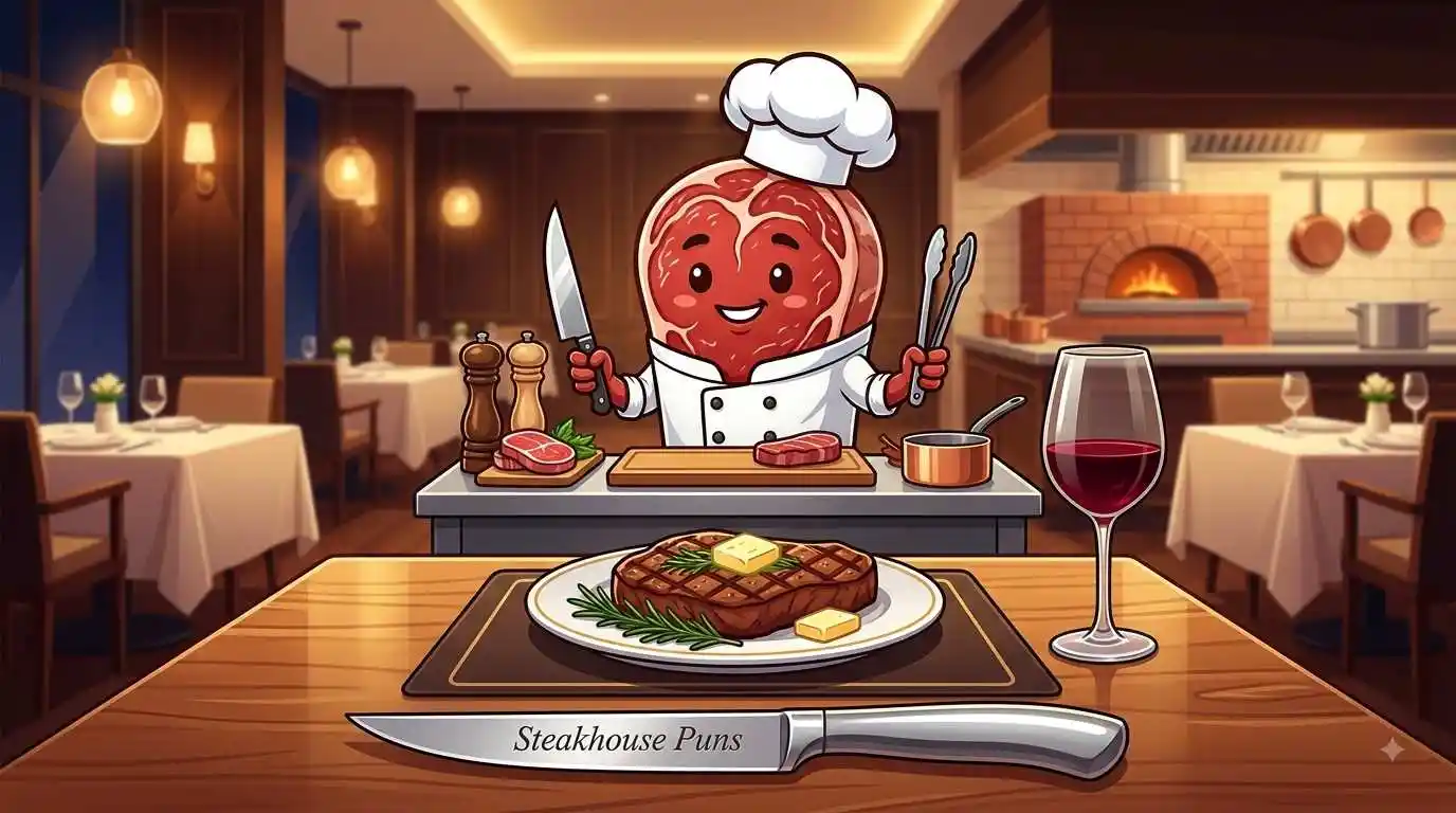 Funny steakhouse chef