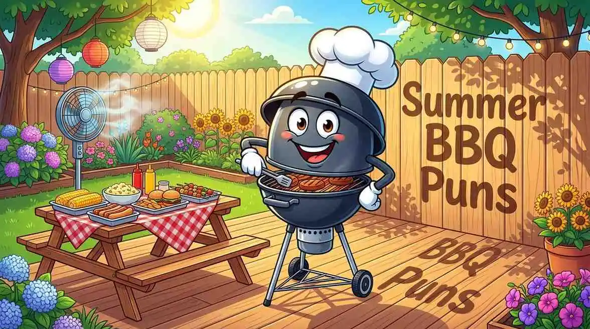 Summer BBQ party scene