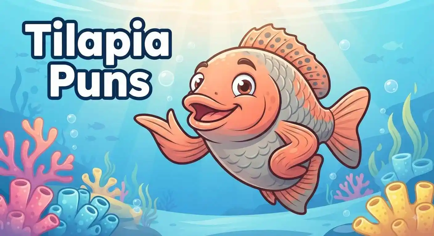 Funny tilapia fish character