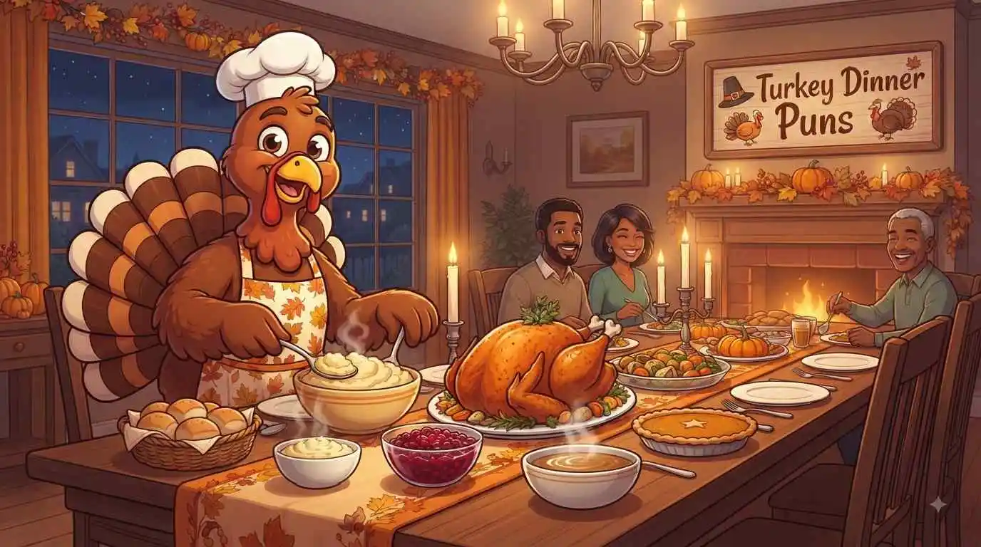 Funny turkey dinner